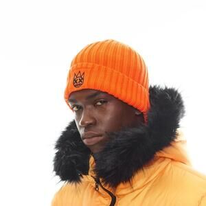 Cult Of Individuality Knit Hat With Shimuchan Logo Coral